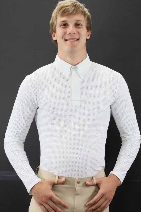 Kismet Mens Show Shirt Long Sleeves "Roby LS" - White