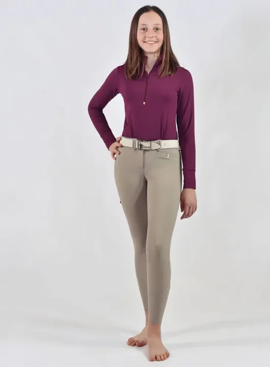 For Horses Girls Breeches Ultralight "Poppy" - Beige