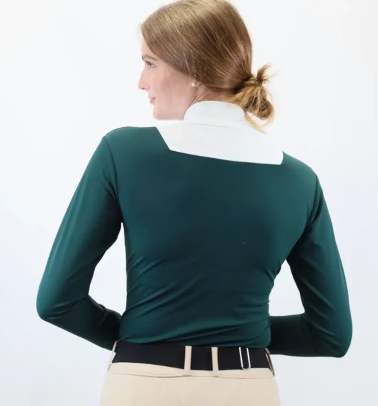 Kismet Long Sleeve Show Shirt "Eleonoire LS" - Alpine Green Pique