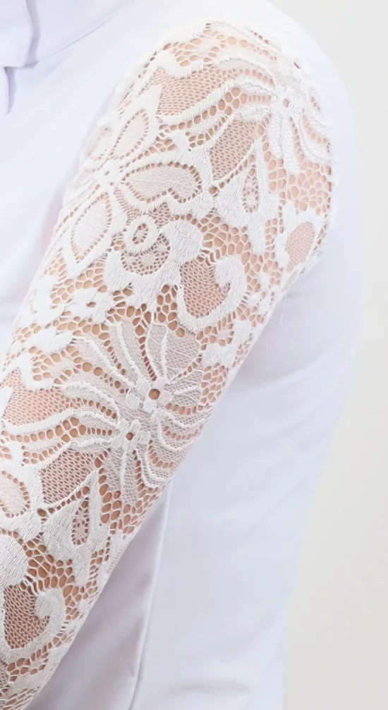 Kismet Long Sleeve Show Shirt "Eleonoire" - Lace White