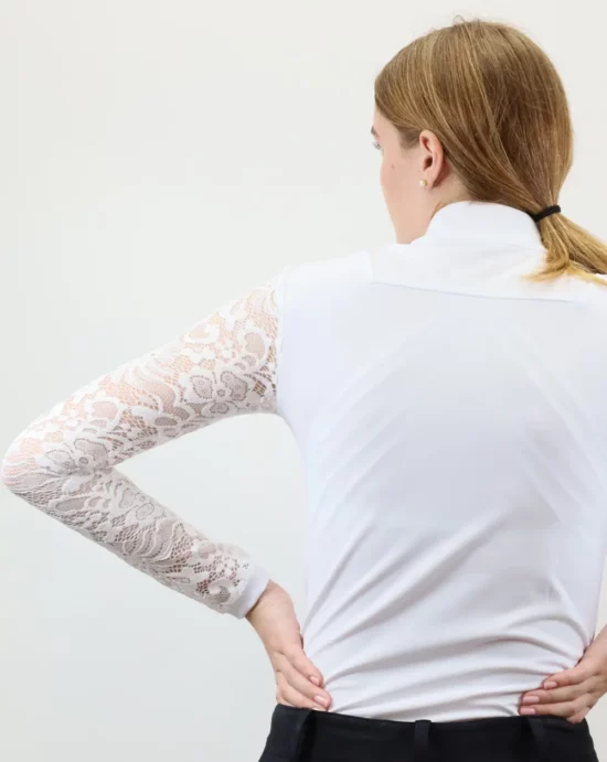 Kismet Long Sleeve Show Shirt "Eleonoire" - Lace White