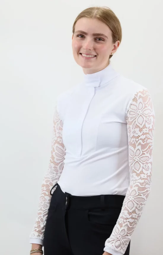 Kismet Long Sleeve Show Shirt "Eleonoire" - Lace White