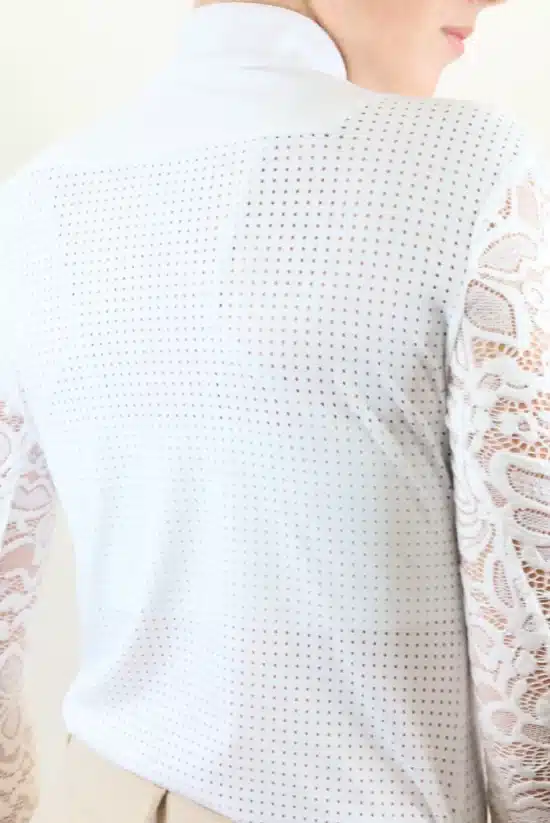 Kismet Long Sleeve Show Shirt "Eleonoire LS" - White Lace Airmax