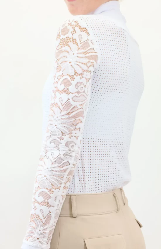 Kismet Long Sleeve Show Shirt "Eleonoire LS" - White Lace Airmax