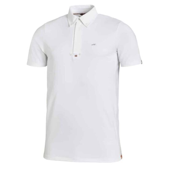 Schockemoehle Sports Men's Short Sleeve Technical Show Shirt with Hidden Zipper and Side Mesh Panels "Mischa"