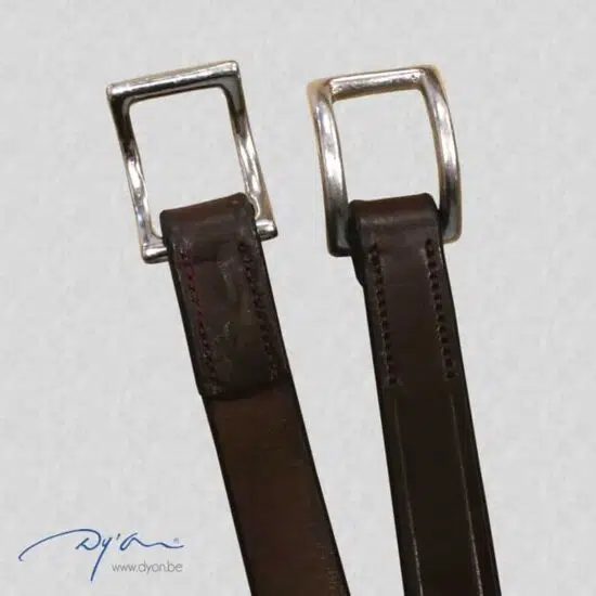 Dyon Rubber Reins with Leather Loops Monkey Buckle B215