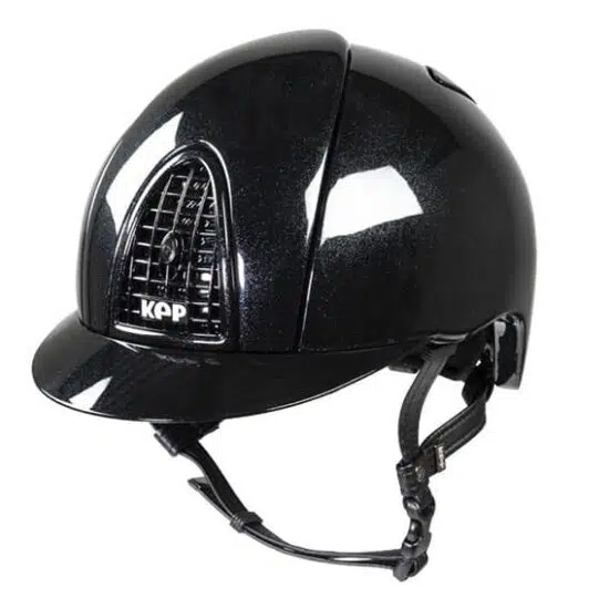 KEP Polish Shine Metal Glossy Regular Brim Helmet with Shiny Visor Brim