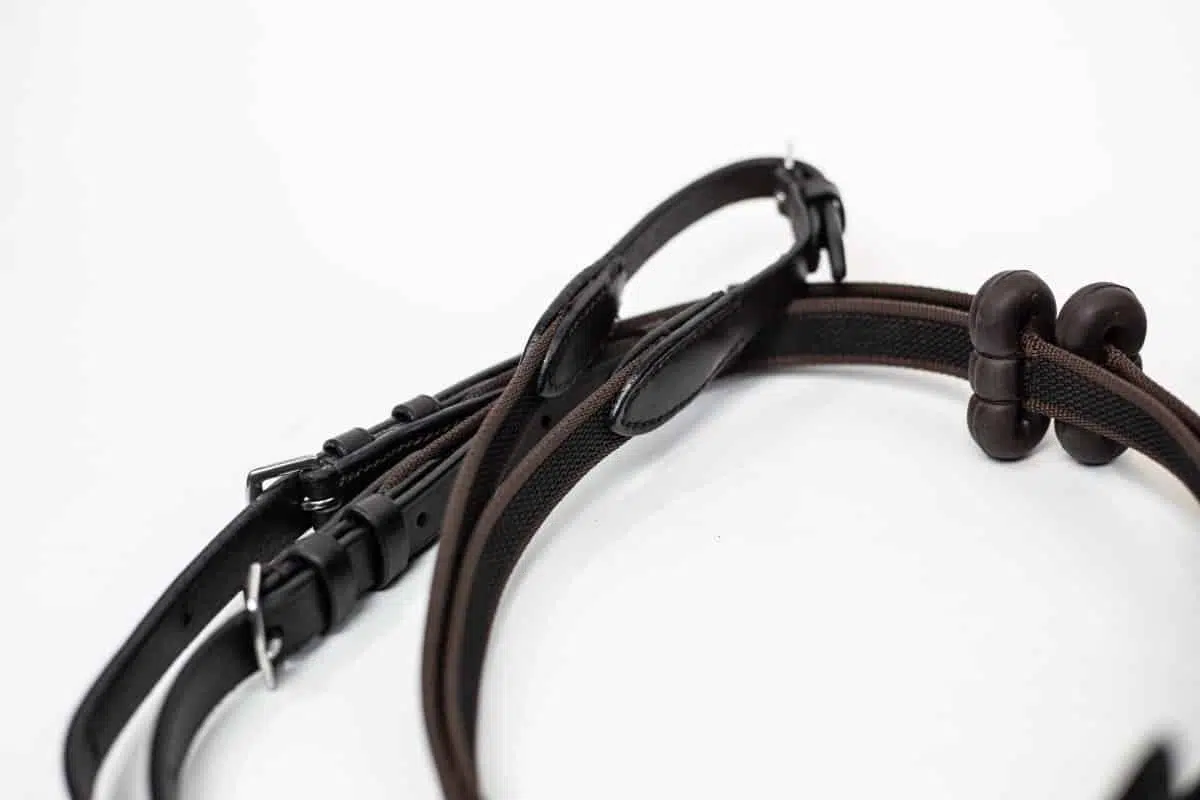  ExionPro Soft Leather Loop Reins with Hand Stops and Martingale  Stoppers, Buckle Fastening