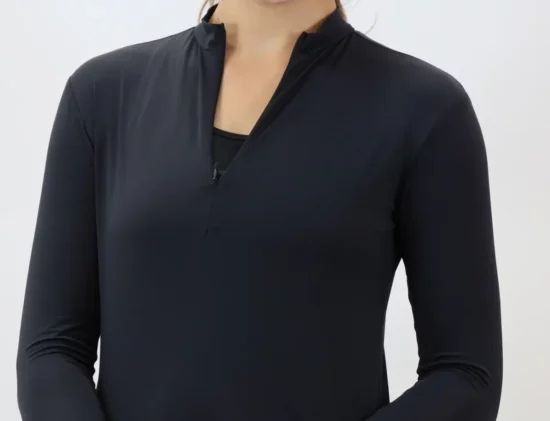 Kismet Long Sleeve Henley Schooling Shirt "Chelsea" - Black