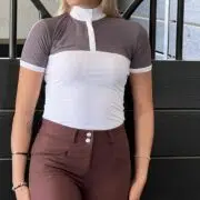 Kismet "Daniela" Show Shirt Short Sleeves with Vented Panel - Titan