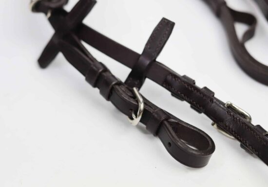 VRTACK Leather Loop Reins Rubber Grip