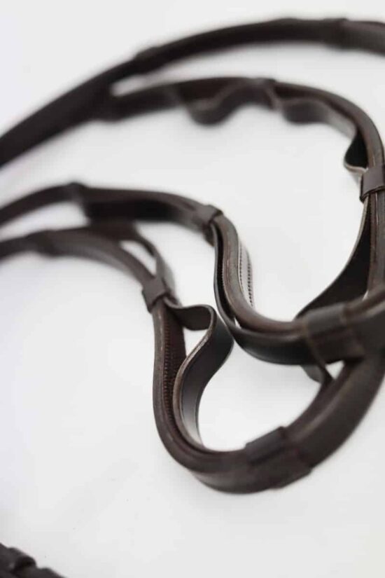 VRTACK Leather Loop Reins Rubber Grip