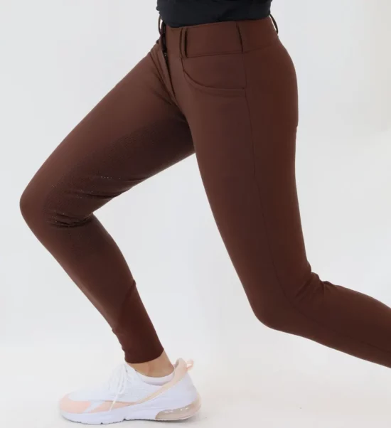 Kismet Full Seat Breeches Silicone Grip Ultra Light "Kristin" - Mahogany