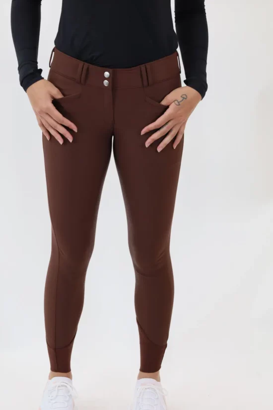 Kismet Full Seat Breeches Silicone Grip Ultra Light "Kristin" - Mahogany