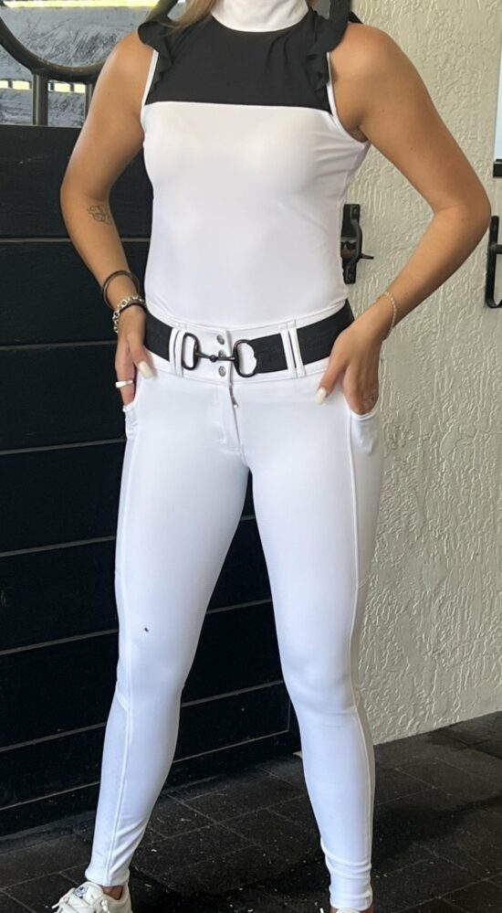 Kismet "Mia" Breeches Full Seat High Waisted Show Dressage with Cellphone Pocket