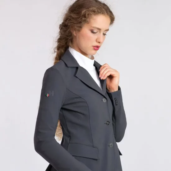 For Horses Show Jacket "Chiarra" Micro-Perforated - Charcoal