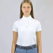 For Horses "Beatrice" Show Shirt - White Honeycomb