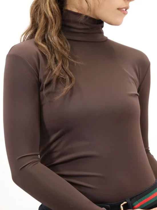 Kismet Schooling Shirt Turtleneck UV Protection "Alexa" - Espresso