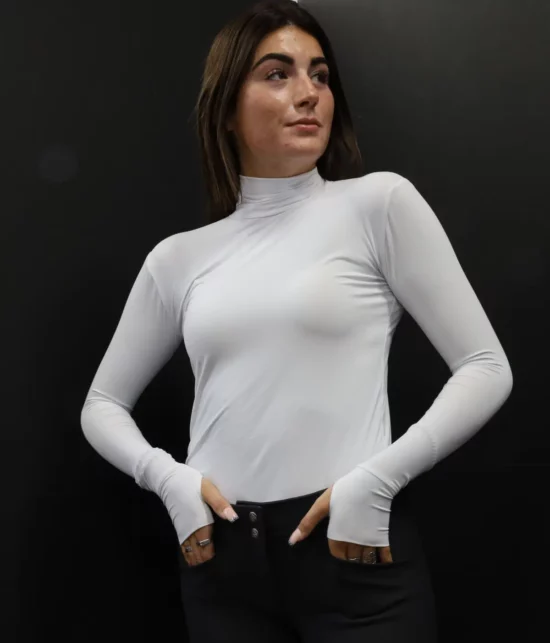 Kismet Turtleneck Shirt UV with Thumbhole “Alexa” Nude Extra Extra Small by TackNRider