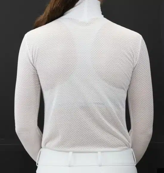 Kismet Turtleneck Schooling Shirt "Alexa" - White Honeycomb