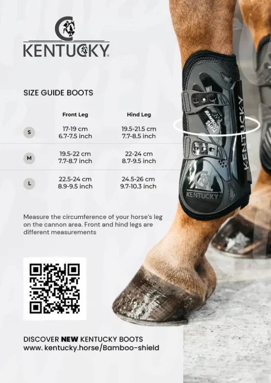 Kentucky Horse Boots Size Chart