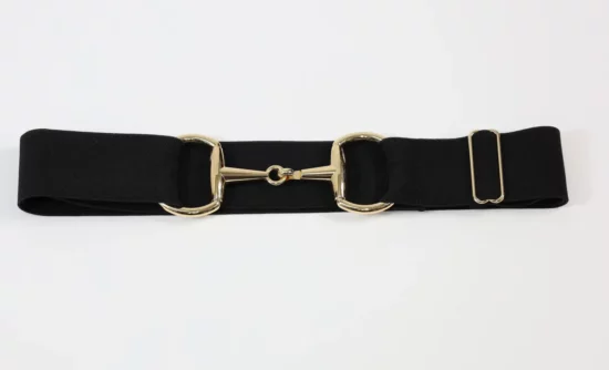 Kismet Stretch Belt with Bit Buckle - Black