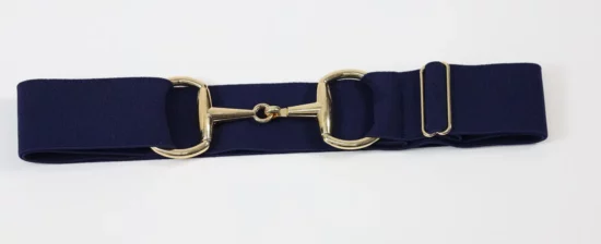 Kismet Stretch Belt with Bit Buckle - Navy