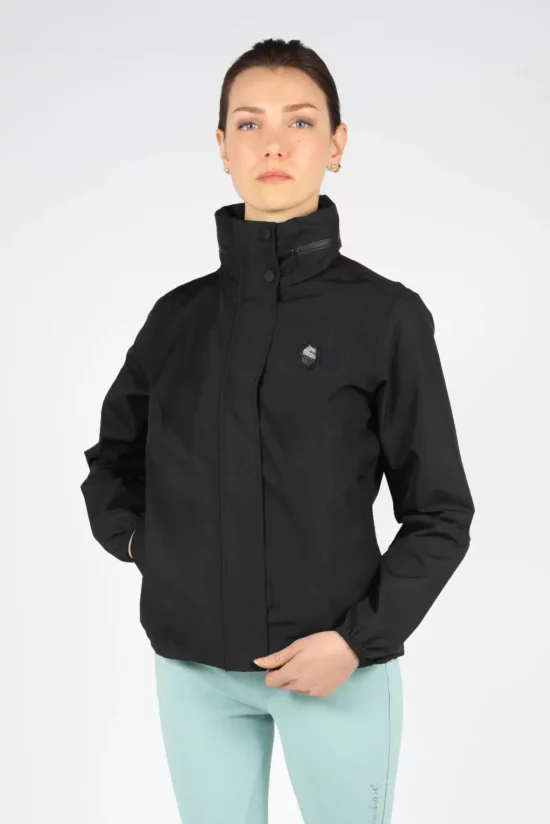 Samshield Rain Jacket Women's Short with Hood "Ines" - Black