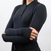 Kismet Turtleneck Schooling Long Sleeves Shirt "Maeve" - Black