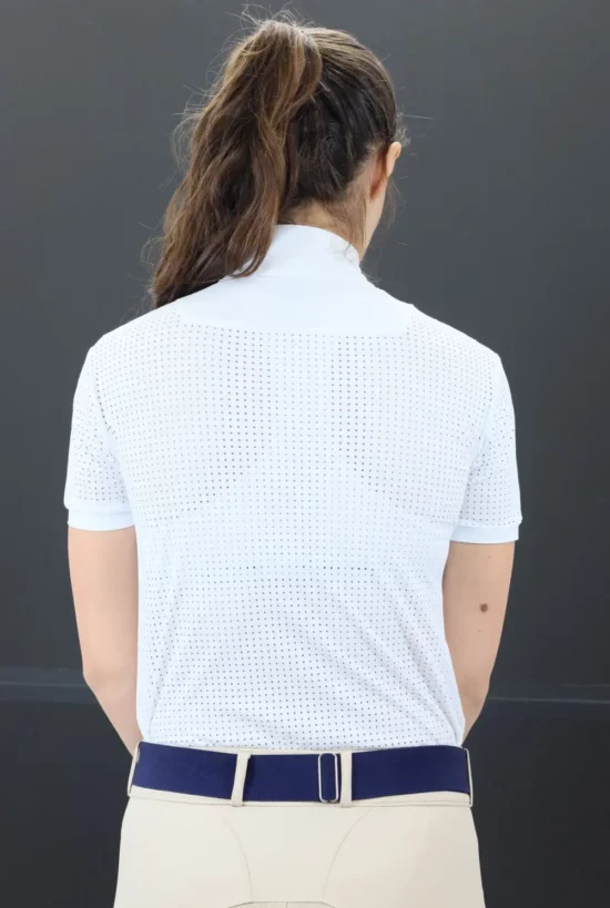 Kismet Short Sleeve Show Shirt with Bib "Eleonoire SS" - White