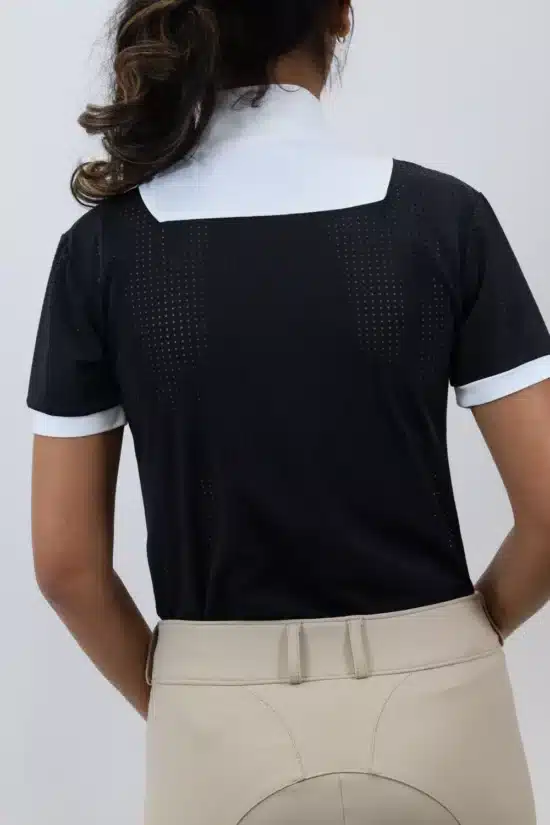 Kismet Show Shirt Short Sleeves with White Bib "Eleonoire SS" - Black Air