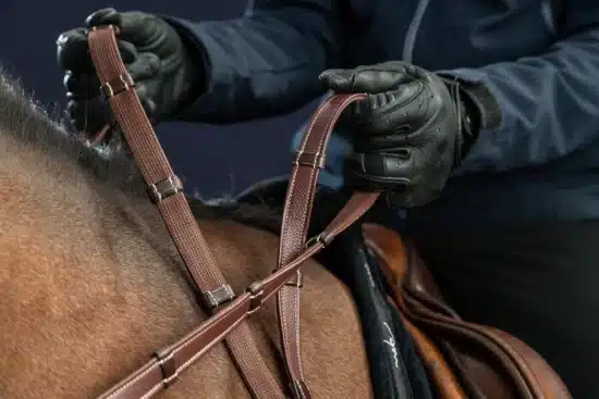 Dyon Hunter Reins with Rubberized Grip and Stoppers