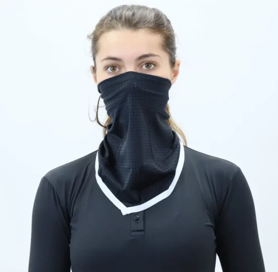 Kismet Face Cover Neck Wrap - Black/White