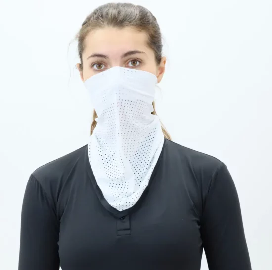 Kismet Face Cover Neck Wrap - White/Black