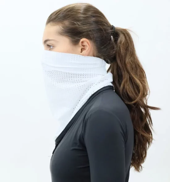 Kismet Face Cover Neck Wrap - White/Black