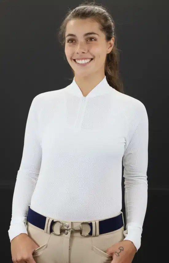 Kismet Schooling Shirt Mock Collar "Jane" - White