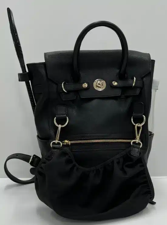 Kismet Leather Tote Bag Backpack - Black