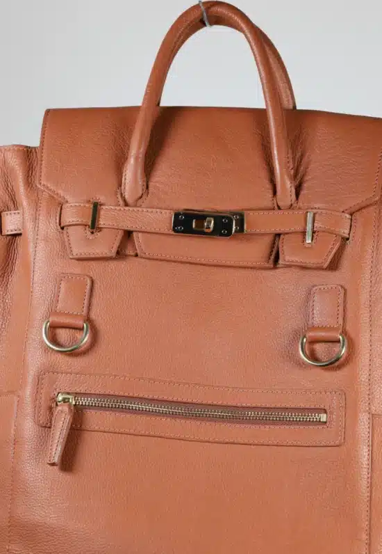 Kismet Leather Tote Bag Backpack - Tan