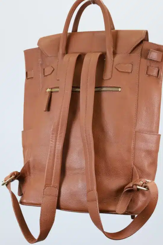 Kismet Leather Tote Bag Backpack - Tan