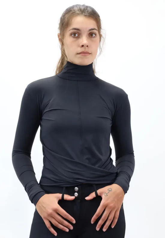 Kismet Long Sleeve Schooling Shirt Wrap Design Turtleneck "Sarina"