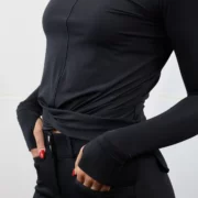 Kismet Long Sleeve Schooling Shirt Wrap Design Turtleneck "Sarina"