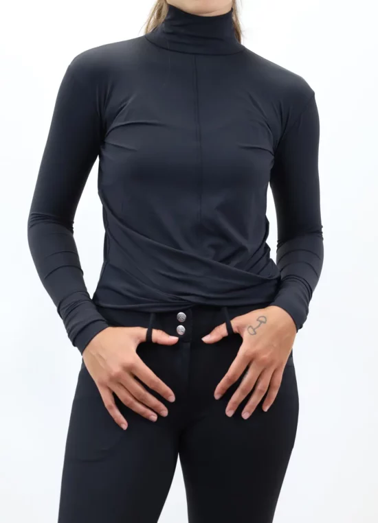 Kismet Long Sleeve Schooling Shirt Wrap Design Turtleneck "Sarina"