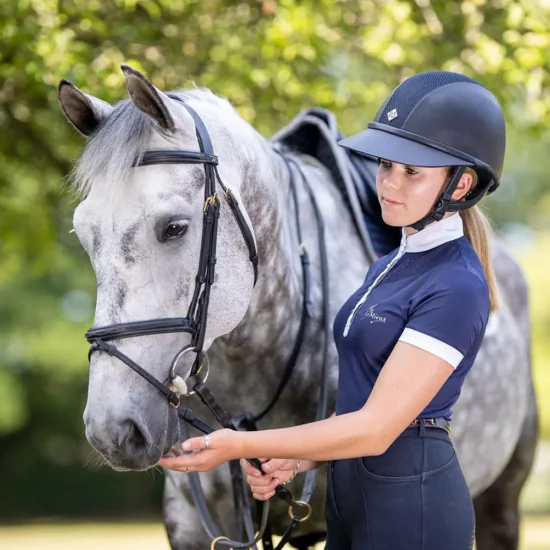 Charles Owen SP8 Plus Helmet - Blue Leather Look