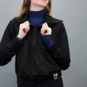 Kismet Half Zip Sweatshirt "Shannie" - Black