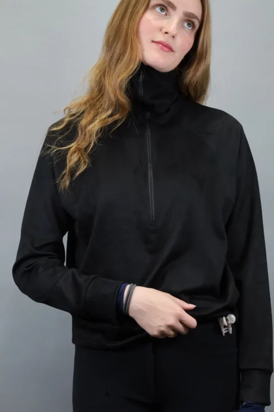Kismet Sweatshirt Half Zip "Shannie" - Black