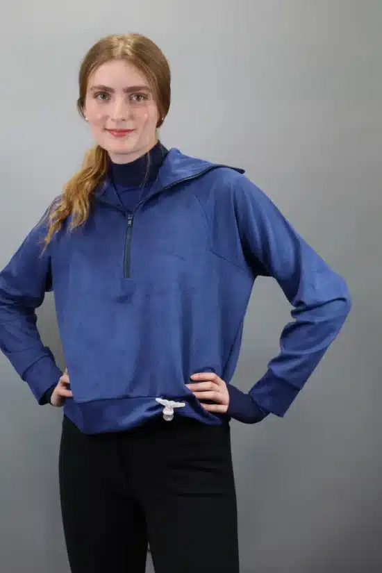 Kismet Sweatshirt Half Zip "Shannie" - Blue