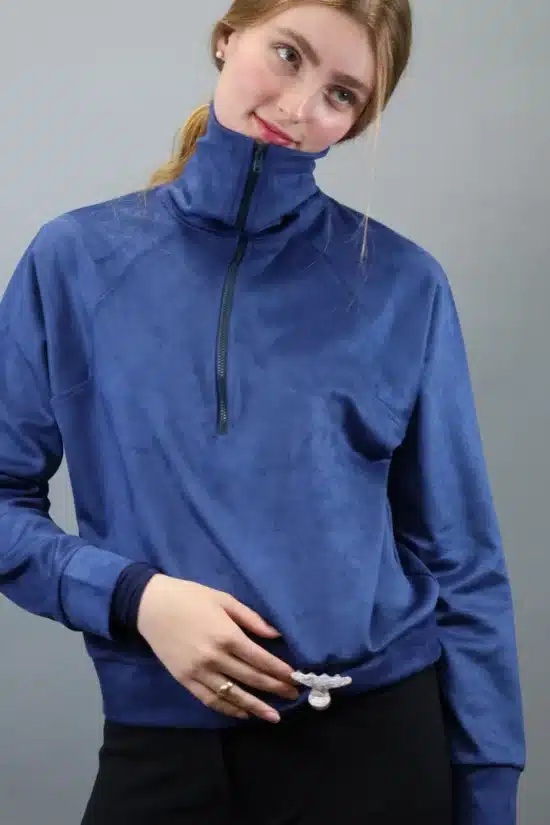 Kismet Sweatshirt Half Zip "Shannie" - Blue