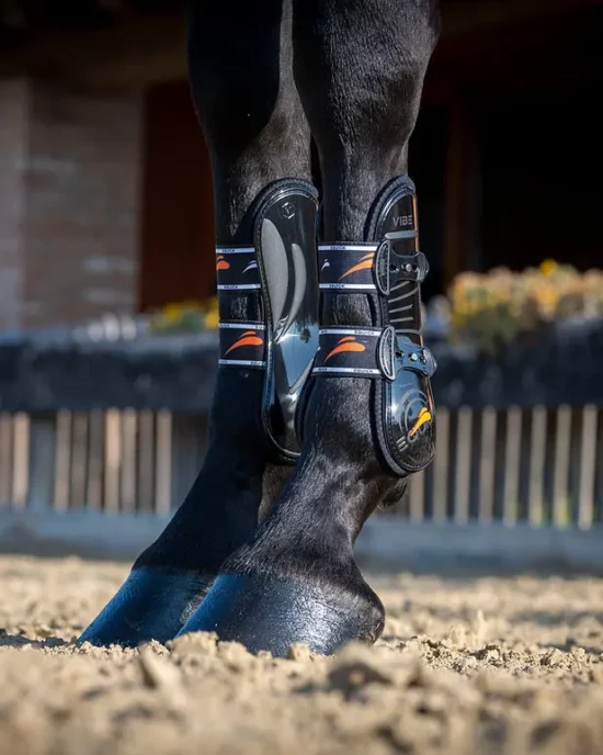 eQuick Front Tendon Boots "Vibe" - Black